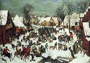 BRUEGEL, Pieter the Elder The Slaughter of the Innocents oil on canvas